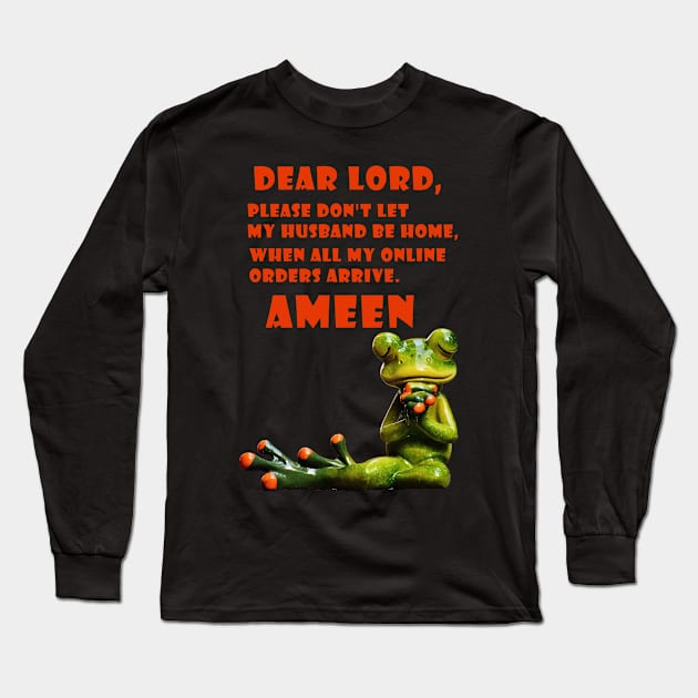 Shopaholic - Frog World Long Sleeve T-Shirt by Satrangi Pro